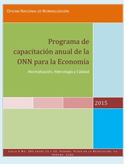 Programa de Capacitación para la Economía del Sistema ONN 2015