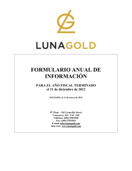 FORMULARIO ANUAL DE INFORMACIÓN