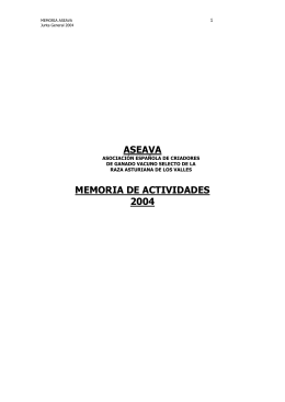 ASEAVA MEMORIA DE ACTIVIDADES 2004