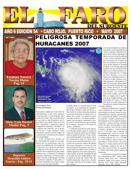 PELIGROSA TEMPORADA DE HURACANES 2007