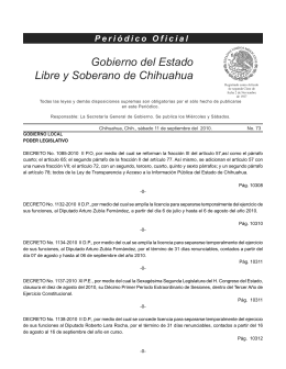 Sábado 11 de septiembre 2010 - Gobierno del Estado de Chihuahua