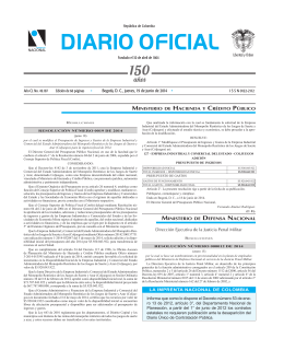 diario oficial - Imprenta Nacional de Colombia