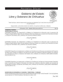 Sábado 28 de junio del 2014 - Gobierno del Estado de Chihuahua