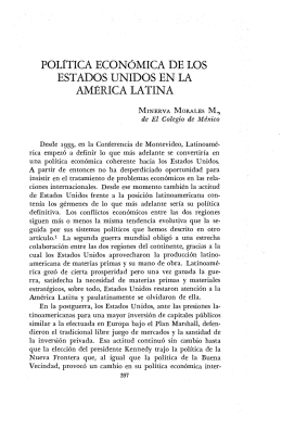 política económica de los estados unidos en la américa latina