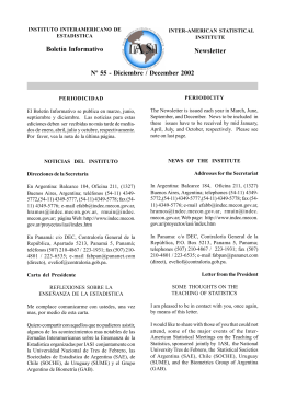 Nº 55 - Diciembre / December 2002 Boletín Informativo Newsletter