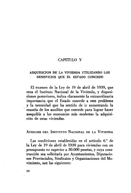 CAPITULO V El examen de la Ley de 19 de abril de 1939, que crea