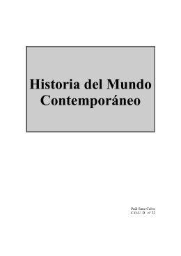 Historia del Mundo Contemporáneo