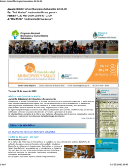 Boletín Virtual Municipios Saludables 22-05-09