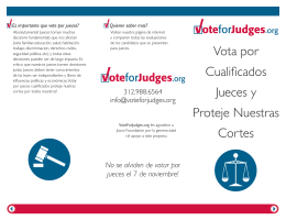 Vota por Cualificados Jueces y Proteje Nuestras Cortes