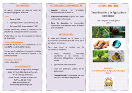 CURSO ON LINE - Sociedad Española de Agricultura Ecológica