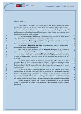Estudios de dialectología Murciana.