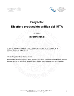 Proyecto: Diseño y producción gráfica del IMTA