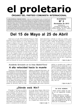Del 15 de Mayo al 25 de Abril - Parti communiste international