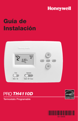 69-1849S - PRO TH4110D Programmable Thermostat