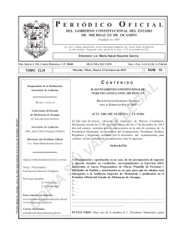 Periódico Oficial - Congreso del Estado de Michoacán
