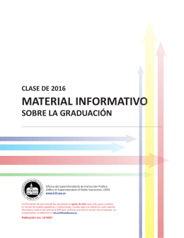 material informativo - Office of Superintendent of Public Instruction