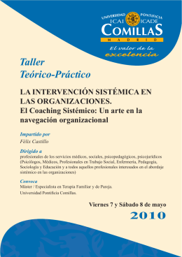 programa - Universidad Pontificia Comillas