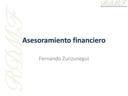 Asesoramiento financiero - Revista de Derecho del Mercado
