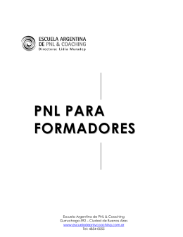 pnl para formadores - AGDS :: Comunidad de Escuelas Argentino