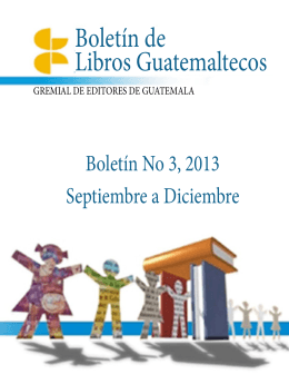 Boletín de Libros Guatemaltecos - Feria Internacional del Libro de