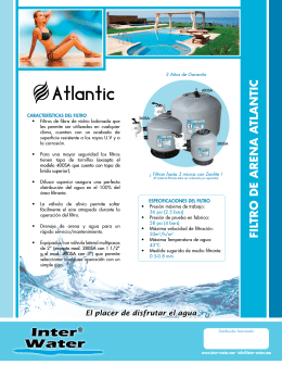 Filtro de arena Inter Water, descarga el folleto