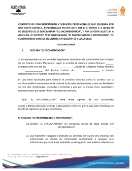 contrato de confidencialidad y servicios profesionales - OTC-UAEM