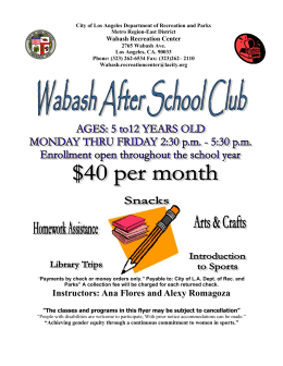 after school flyer.pub - City of Los Angeles Department of Recreation