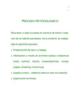 PROCESO METODOLOGICO - Facultad de Educación