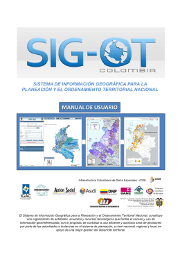 manual del SIGOT - Instituto Geográfico Agustín Codazzi