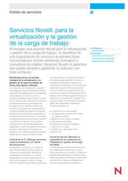 Servicios Novell® para la virtualización y la gestión de la carga de