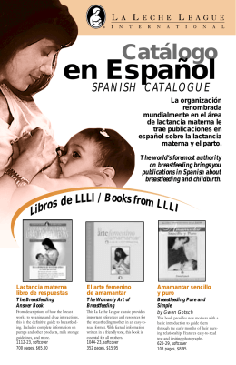 03 Spanish Catalogue - La Leche League International