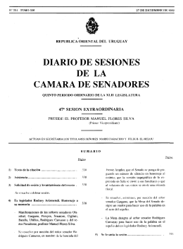 diario de sesiones de la camara de senadores