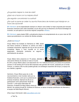 Plan de inversión OptiMaxx Patrimonial Premier con Allianz