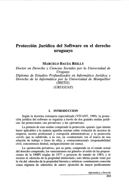 Protección Jurídica del Software en el derecho uruguayo