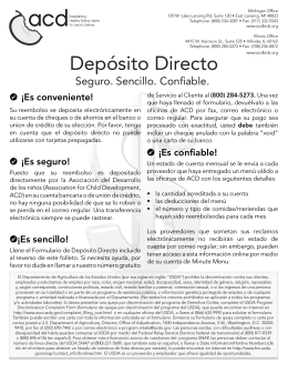 Depósito Directo - The Association for Child Development