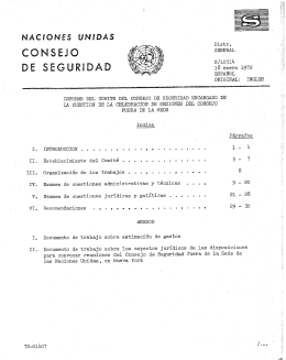 Distr. GENERAL S/lO514 18 enero 1972 ESPAÑOL ORIGINAL