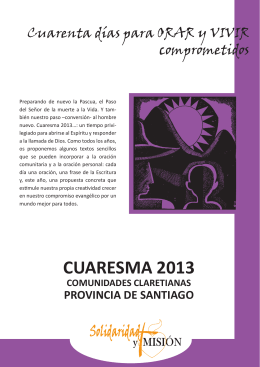 CUARESMA 2013 - Misioneros Claretianos