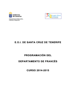 Programación Didáctica - EOI Santa Cruz de Tenerife