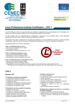 Linux Professional Institute Certification - LPIC 1