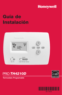 69-1763S - PRO TH4210D Programmable Thermostat