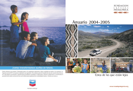 Anuario 2004-2005 - Fundación Cruzada Patagónica