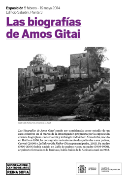 Folleto de Las biografías de Amos Gitai