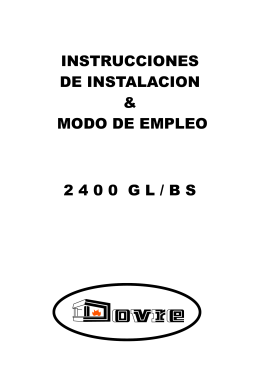 instrucciones de instalacion & modo de empleo 2 4 0 0 gl / bs