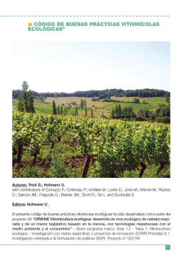Código de buenas prácticas vitivinícolas ecológicas