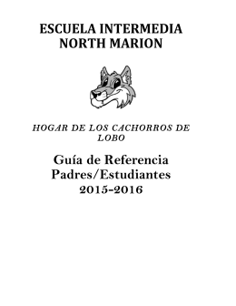 ESCUELA INTERMEDIA NORTH MARION Guía de Referencia