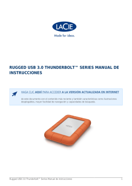 Rugged USB 3.0 Thunderbolt™ Series Manual de