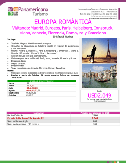 EUROPA ROMÁNTICA - Panamericana Turismo