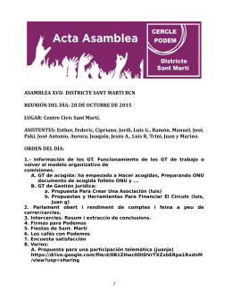 17ª Asamblea Podemos Distrito Sant Martí