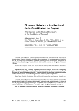 El marco histórico e institucional de la Constitución de