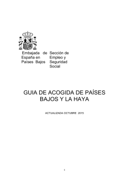 GUIA DE ACOGIDA DE PAÍSES BAJOS Y LA HAYA